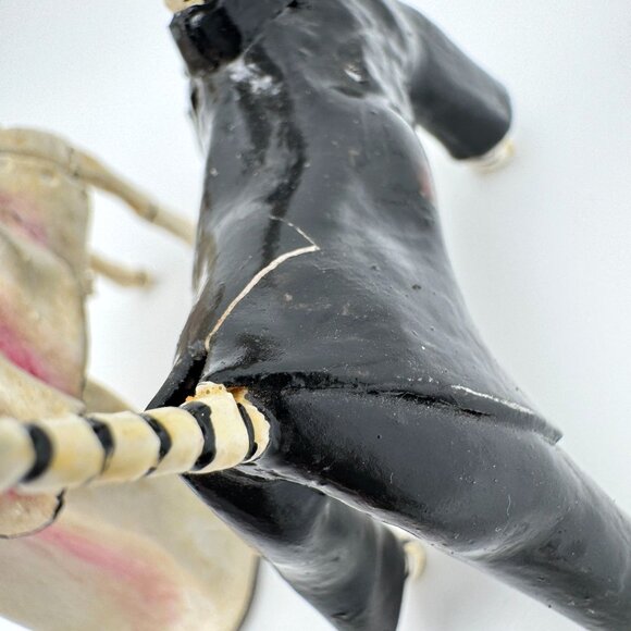 Calavera Novios Dogs Retablo Skeleton Newlywed Bride Groom Painted Plaster - Picture 8 of 9